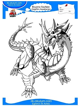 Çocuklar İçin Bakugan Boyama Sayfaları 